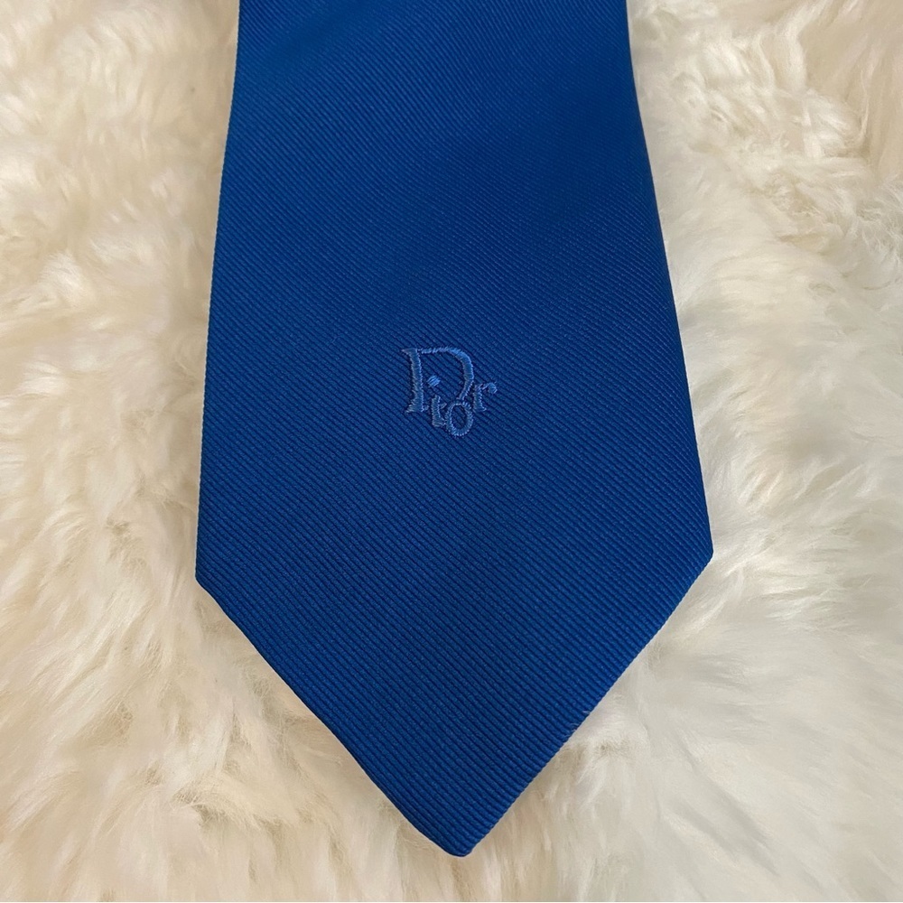 Christian Dior Cobalt Blue Neck Tie - Picture 11 of 13